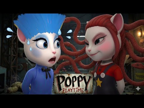 Lily Lovebraids Twin Sister Vs Huggy Wuggy | POPPY PLAYTIME | My Talking Angela 2 