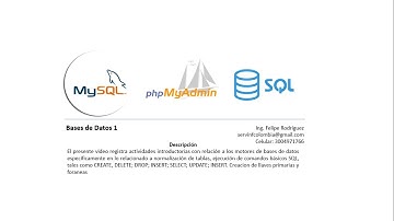 Ingeniero Felipe Rodríguez Formación en Bases de Datos 1