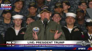 WATCH: President Trump Gives Inspiring Speech To Navy Military On USS Gerald Ford (FNN)