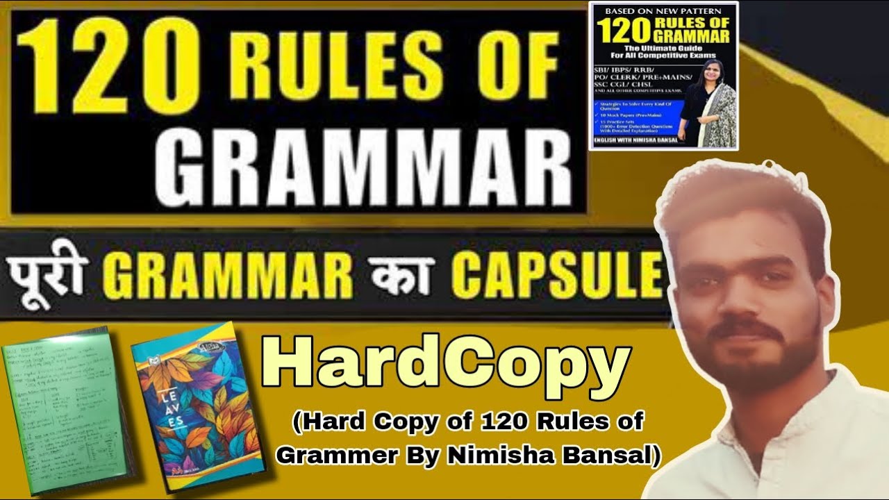 120 Rules Of Grammar| Hardcopy| Nimisha bansal Mam|करलो Grammar मुट्ठी