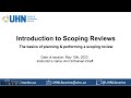 Introduction to Scoping Reviews - UHN Libraries