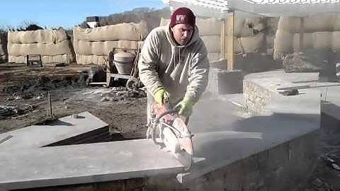 Step by Step Custom radius cap fabrication Irish Limestone