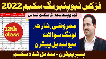 2nd Year Physics Paper Scheme 2022h Physics Pairing scheme 2022 |12phicparing 2022