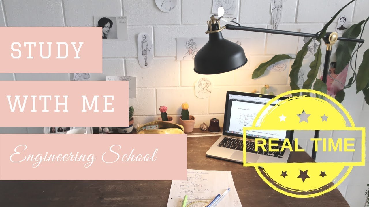 [Real Time] Study With Me || Engineering School (1h30 with music) - YouTube