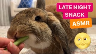 RABBIT DEMANDS Late Night Snack 🫢🐰 | EXTRA Crunchy Juicy Vegetable ASMR