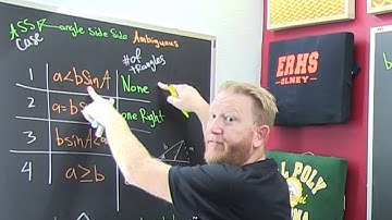 SSA Determine the Number of Triangles and the Ambiguous Case for the Law of Sins Cosines