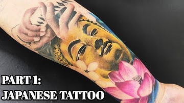 PART 1: JAPANESE SLEEVE TATTOO TIME LAPSE - SAMURAI X BUDDHA TATTOO