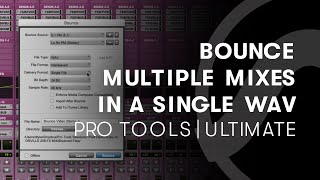 Bounce multiple mixes in a single WAV file