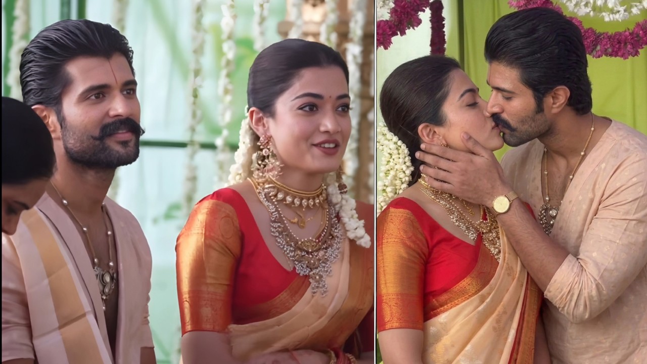 Rashmika Mandanna Grah Pravesh With Vijay Devarakonda Village Home Entry Moments After Wedding