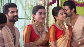 Rashmika Mandanna Grah Pravesh With Vijay Devarakonda Village Home Entry Moments After Wedding