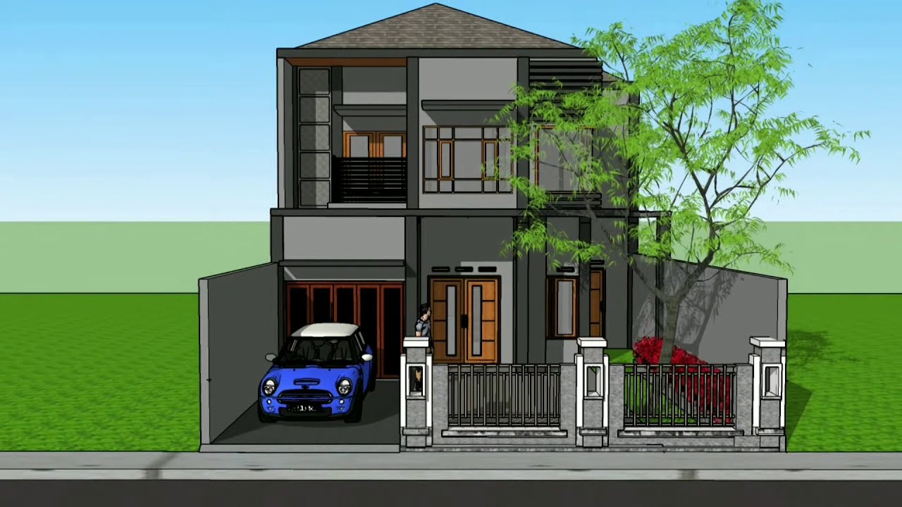 RAGAM DESAIN RUMAH 2 LANTAI DI LAHAN 6 X 20 M