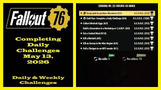 Completing Daily Challenges For May 13, 2026 - Fallout 76 Daily Challenges Guide @jimacsteelgaming7649
