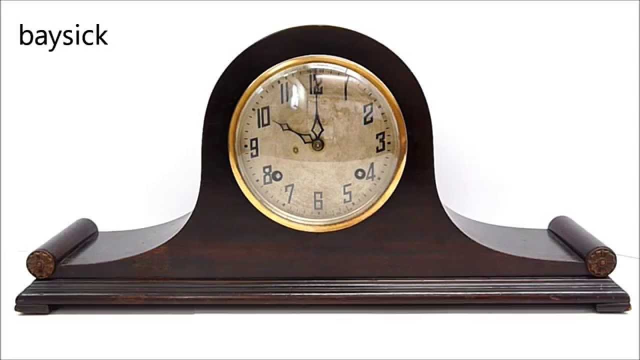 Antique NEW HAVEN CLOCK CO. Tambour Mantel Chime YouTube