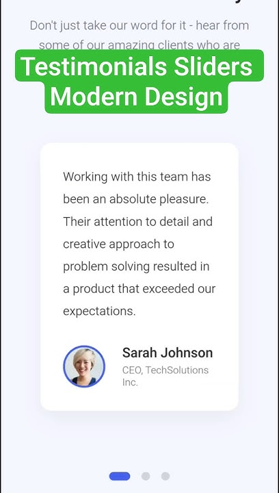 Creating a Modern Testimonial Slider with HTML & CSS - YouTube