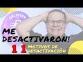 ME DESACTIVARON: 11 motivos de desactivación