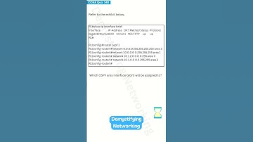 CCNA Quiz 148: OSPF network command scenario 4  #demystifyingnetworking