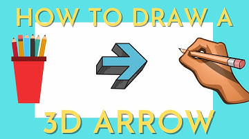 How to draw a 3D arrow step by step