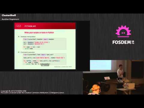 FOSDEM 2016 - Aw1126 - Clustershell