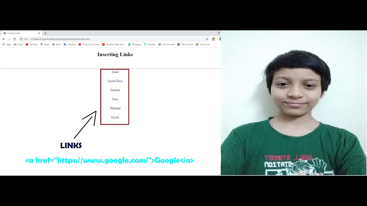 How To Insert Links In HTML HTML FOR BEGINNERS Priyam Das 