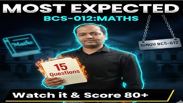 Bcs-012 Math Important Questions Revision #bcs012 #ignou #ignoubca #ignouexamtips