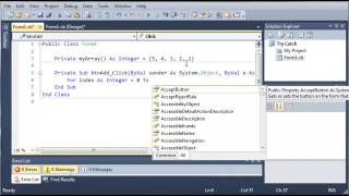 Visual Basic Tutorial 133 Introduction To Try Catch