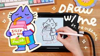 draw with me!! ✨ how i use procreate (brushes + process)