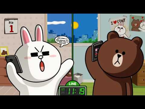 Video 《LINE》Gấu Brown và Thỏ Cony ♡ - youtube