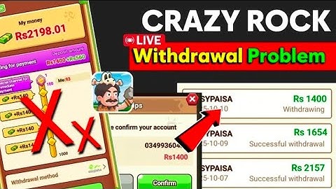 Crazy Rock App Withdraw Problem Fix | Crazy Rock Withdraw pending solution 