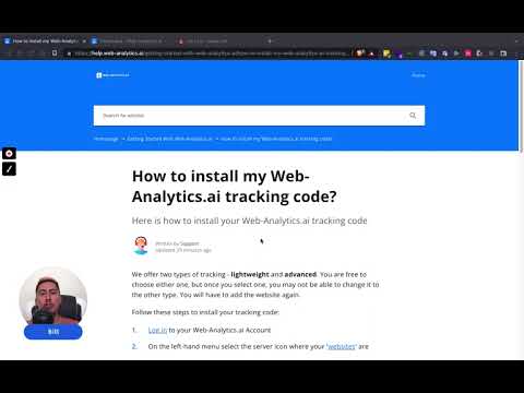How to install Web-Analytics.ai tracking code