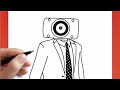 CARA MENGGAMBAR SPEAKERMAN SKIBIDI TOILET MUDAH | HOW TO DRAW SPEAKERMAN