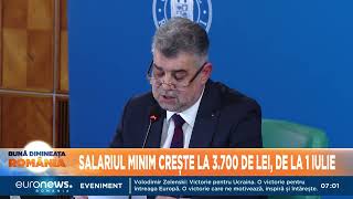 Marcel Ciolacu: Salariul minim brut pe economie va crește de la 3.300 de lei la 3.700 de lei în 2024