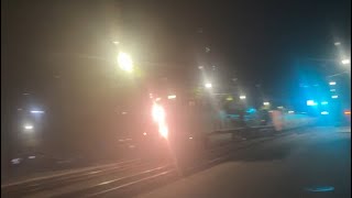 CSX 3408 ET44AH and CSX 7256??? CM44AC leading I032 northbound Intermodal Train in Fayetteville, NC