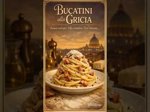 Bucatini alla Gricia — Guanciale, Pecorino, Black Pepper. Roman luxury in three notes.