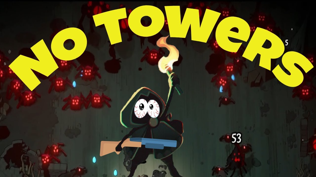 Monsters are coming challenge run: no towers! | Monsters are coming rock and road