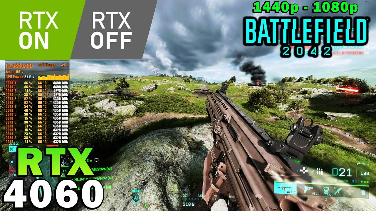 Battlefield 2042 | RTX 4060 | Ryzen 7 5800X3D | 1440p - 1080p | Ultra ...