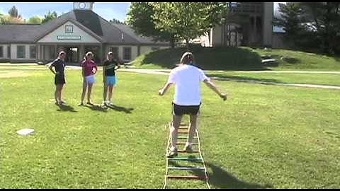 a ladder stack out backwards