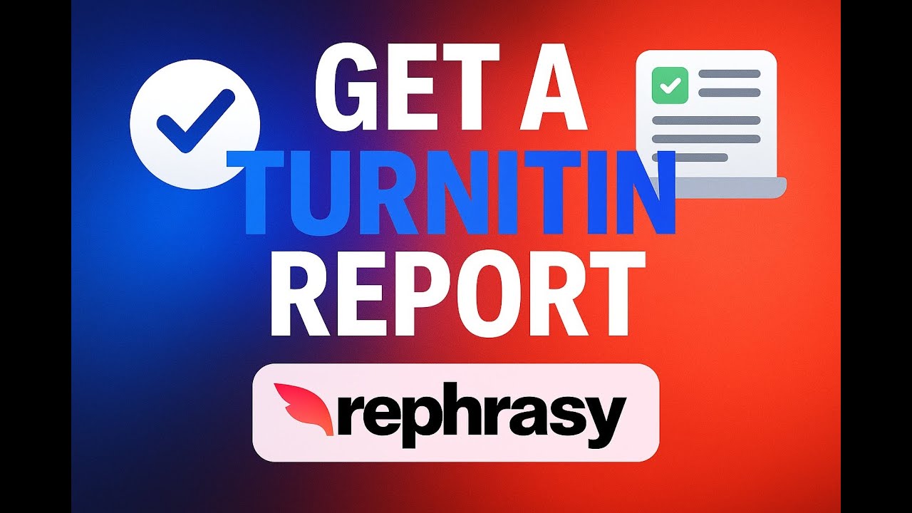 How to Get a Turnitin Report with Rephrasy | AI Plagiarism ...