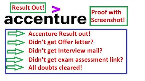 Accenture big update, Result out, Didn