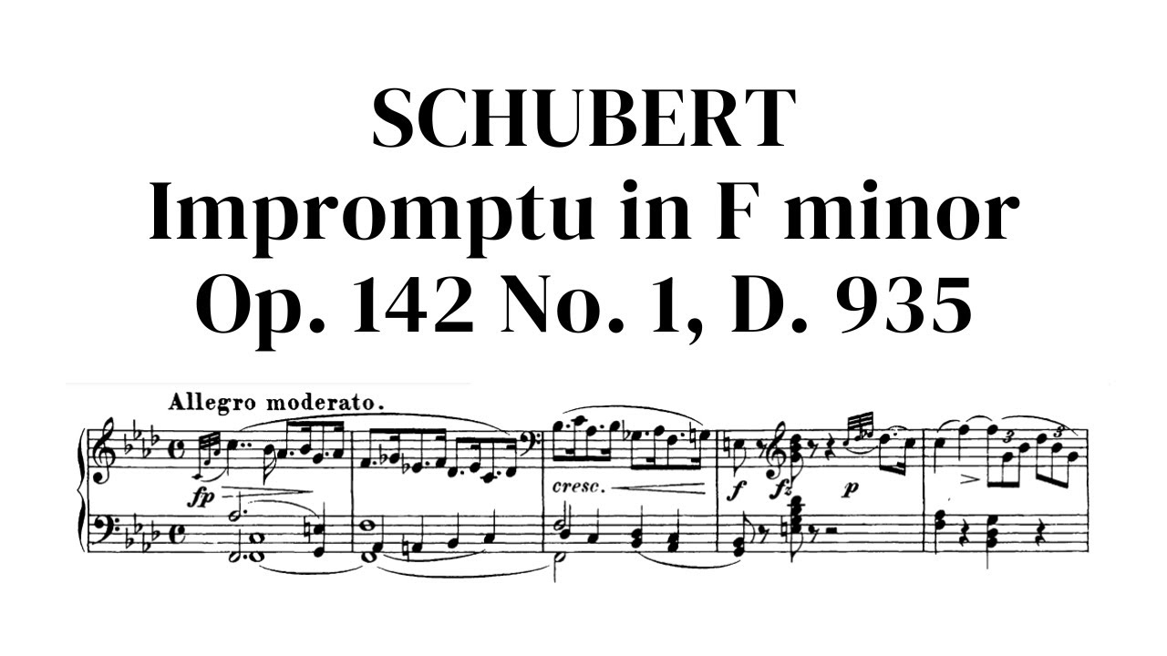 Schubert: Impromptu in F minor, Op. 142 No. 1, D. 935 with sheet