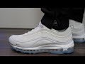 air max 97 white ice on feet
