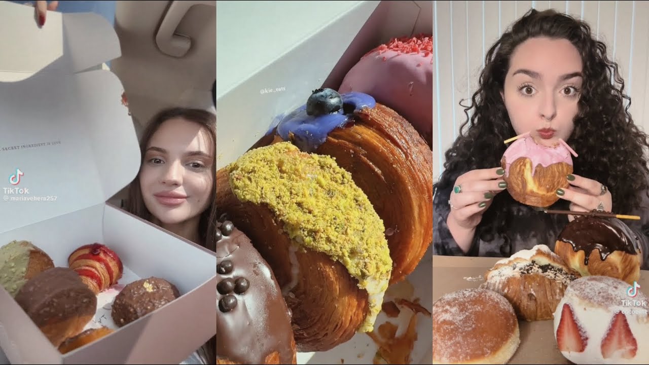 tiktok mukbang compilation 🥨 / Croissants Rolls 🍫🧀