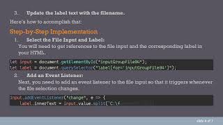 How to Display the File Name in Bootstrap File Input Field