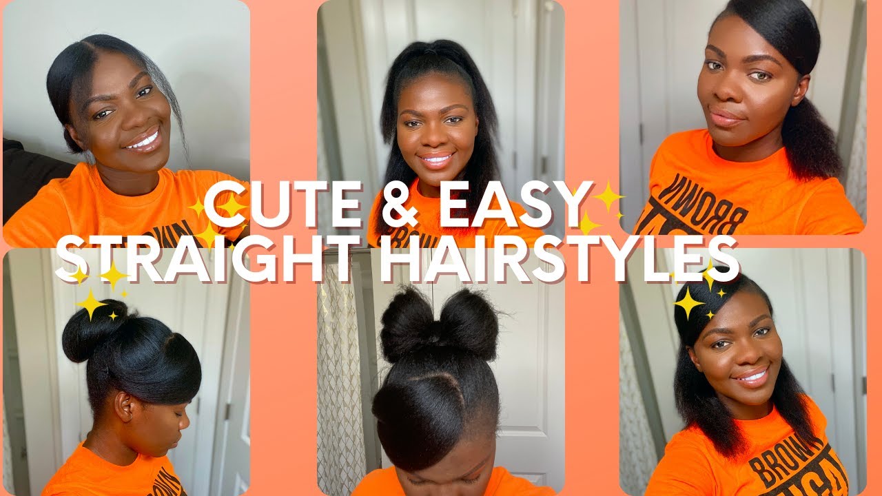 Cute hairstyles for straight hair - YouTube