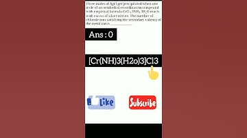 Jeemain PYQ || Secondary valency in Coordination compound|| #shorts