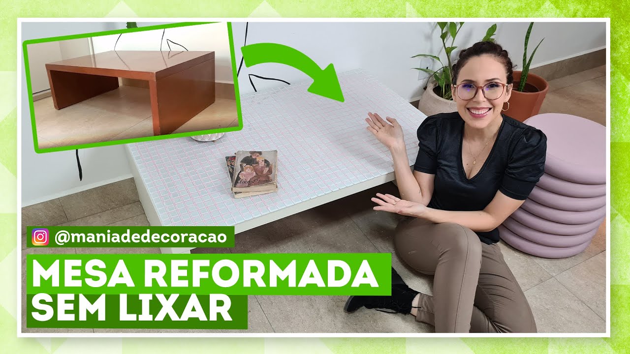 Como reformar mesa de madeira sem lixar com Ráisa Guerra - YouTube