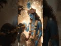 “जिस बच्चे पर Lord Krishna का हाथ हो…उसे दुनिया की कोई ताकत नहीं हिला सकती 🙏💙”#krishna #radhekrishna