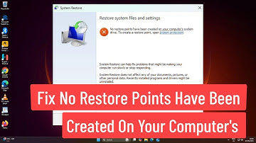Fix No Restore Points Have Been Created on Your Computer’s System Drive in Windows 11/10