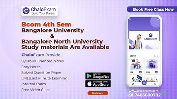 Bangalore University and Bangalore North University 4th Sem BCOM Study Materials Are Available now