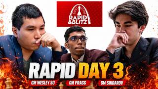ANG BIBIGAT NG TIRA! GM SO, GM PRAGG AT GM SINDAROV | GCT Saint Louis Rapid and Blitz Day 3