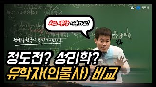 [메가한능검][강의하이라이트] 전한길 선생님의 유학자(인물사) 비교